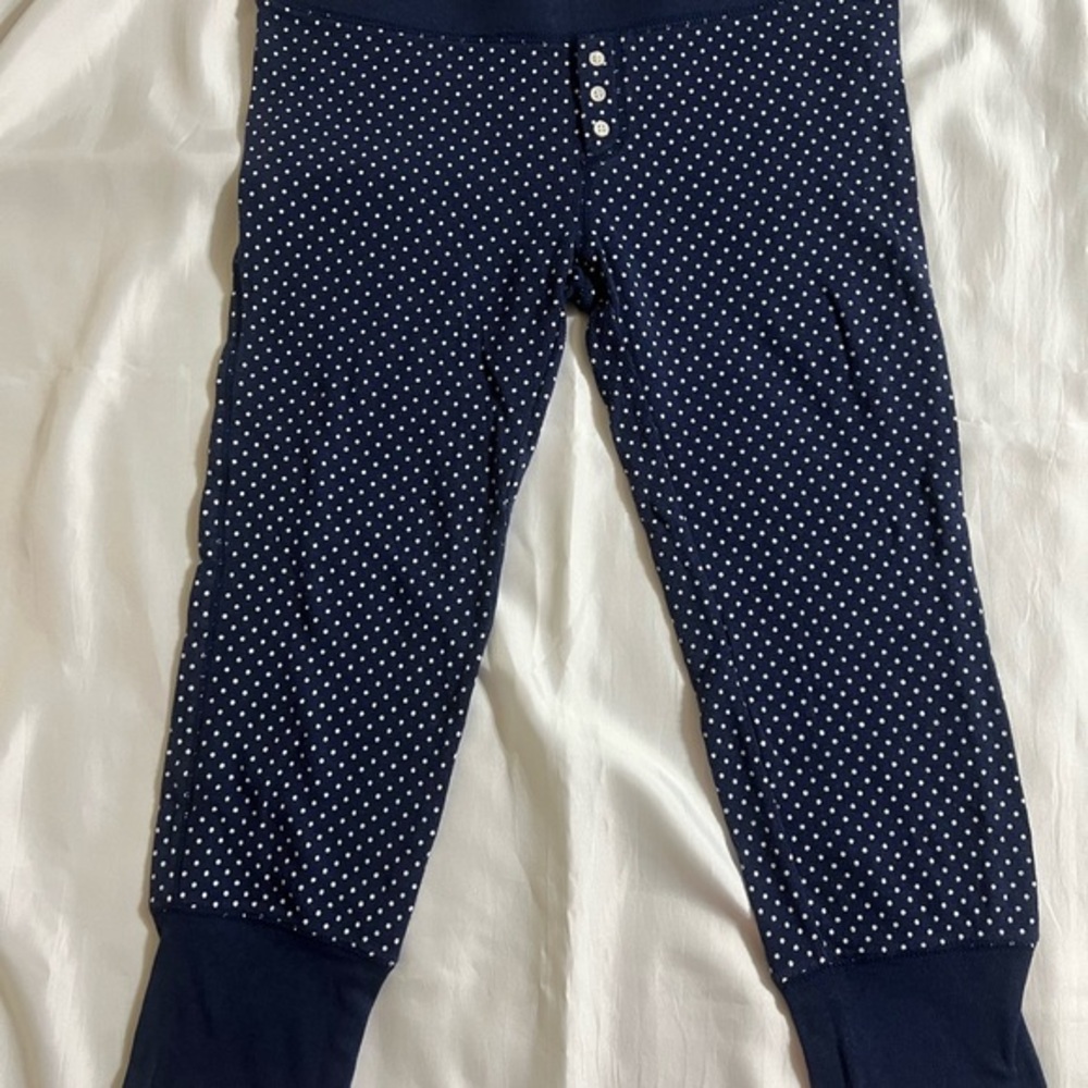J. Crew I Women’s I Pajama-leggings I Navy-white White Polka Dot I Size S